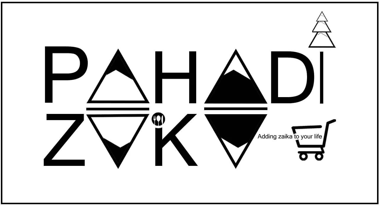 Pahadi Zaika Logo For Packaging print