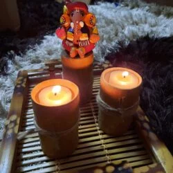 Handmade scented bamboo candles 1 scaled