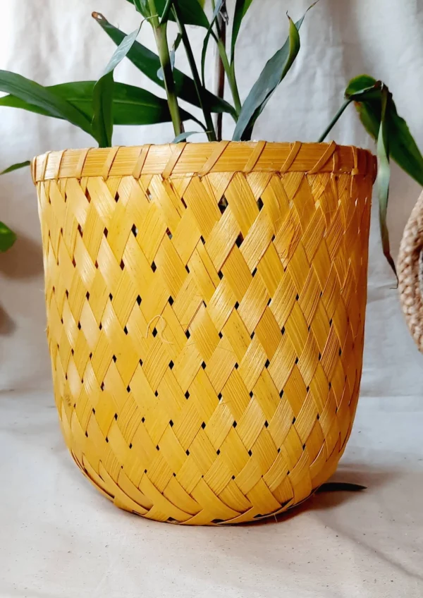 bamboo basket round