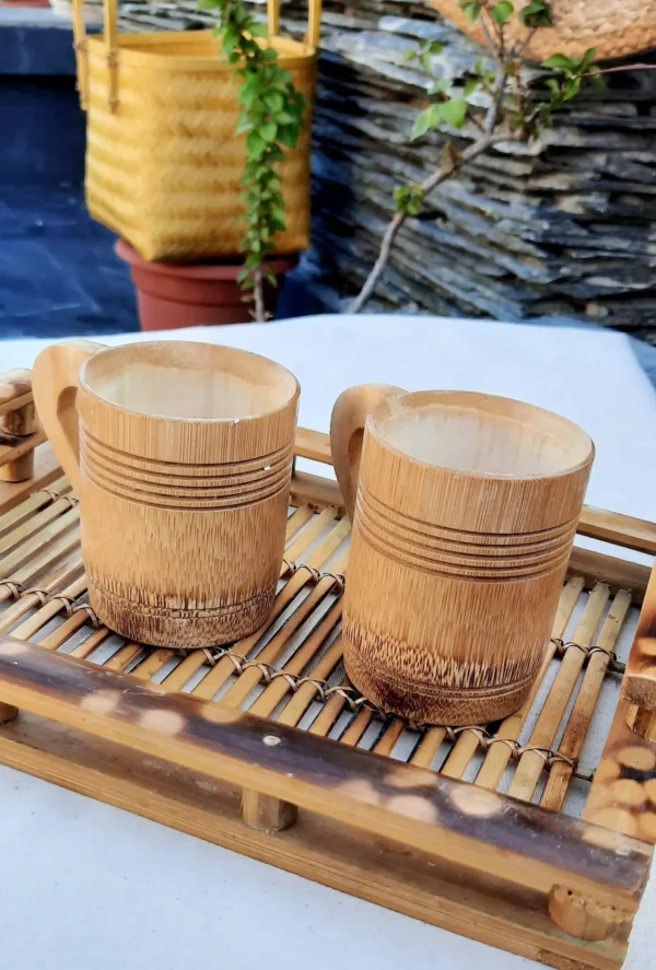 bamboo tea cup set