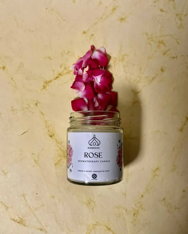 aromatherapy rose candle